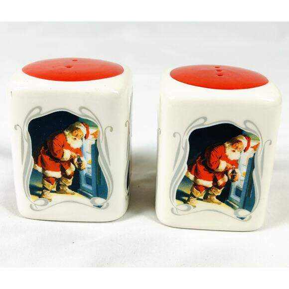 Coca Cola 75th Anniversary Salt and Pepper Christmas Santa Set - Picture 5 of 6